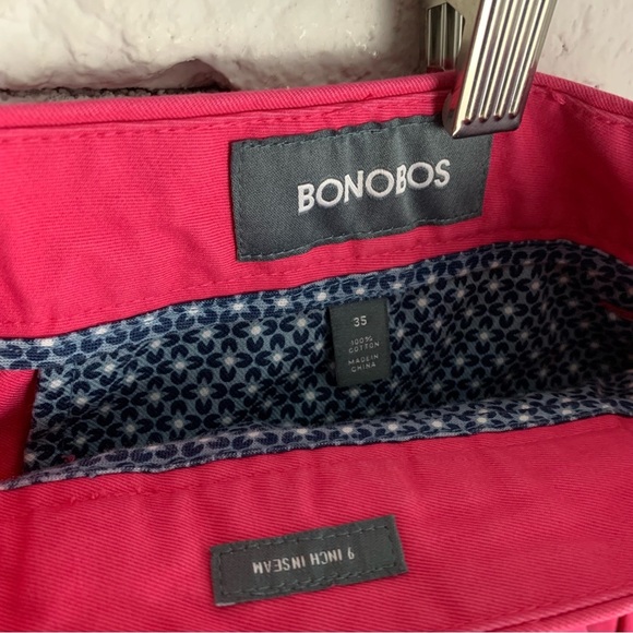 Bonobos Pink 9 Inch Inseam Mens Chino Flat Front Shorts 35 - Picture 6 of 7